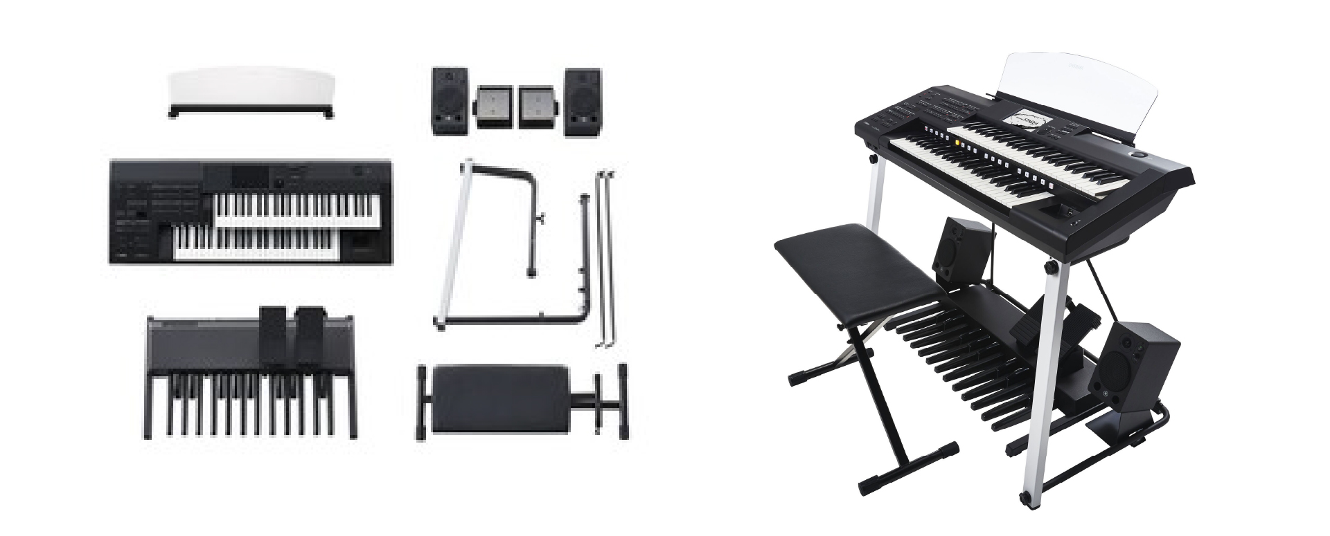 อิเล็คโทนรุ่นพกพา Yamaha ELC-02 ถอดแยกชิ้นส่วนได้สำหรับงานแสดงสด