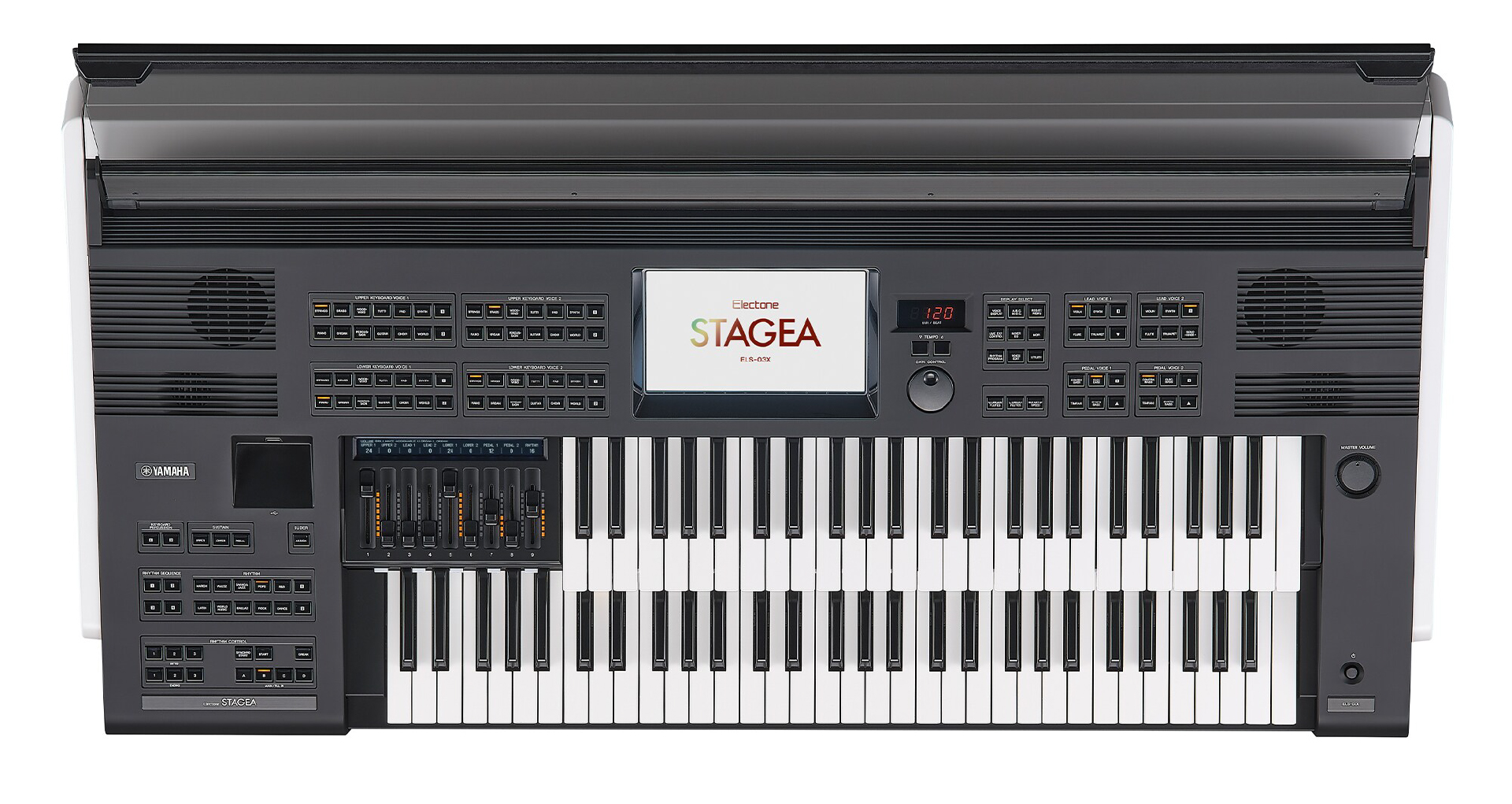 โครงสร้างคีย์บอร์ดสองชั้นและแป้นเหยียบเบสเท้าเครื่องอิเล็คโทน Yamaha Electone