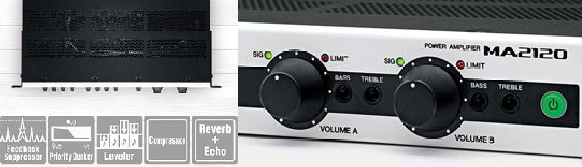 ระบบประมวลผล DSP อัจฉริยะและการควบคุมแยก 2 โซน Yamaha MA2120