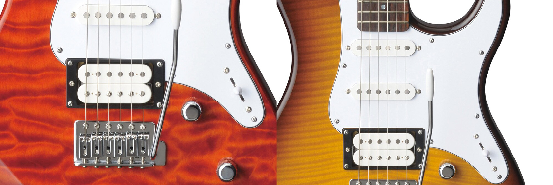 ปิ๊กอัพ Alnico V HSS และสวิตช์ตัดคอยล์ Push-Pull บน Yamaha Pacifica 212