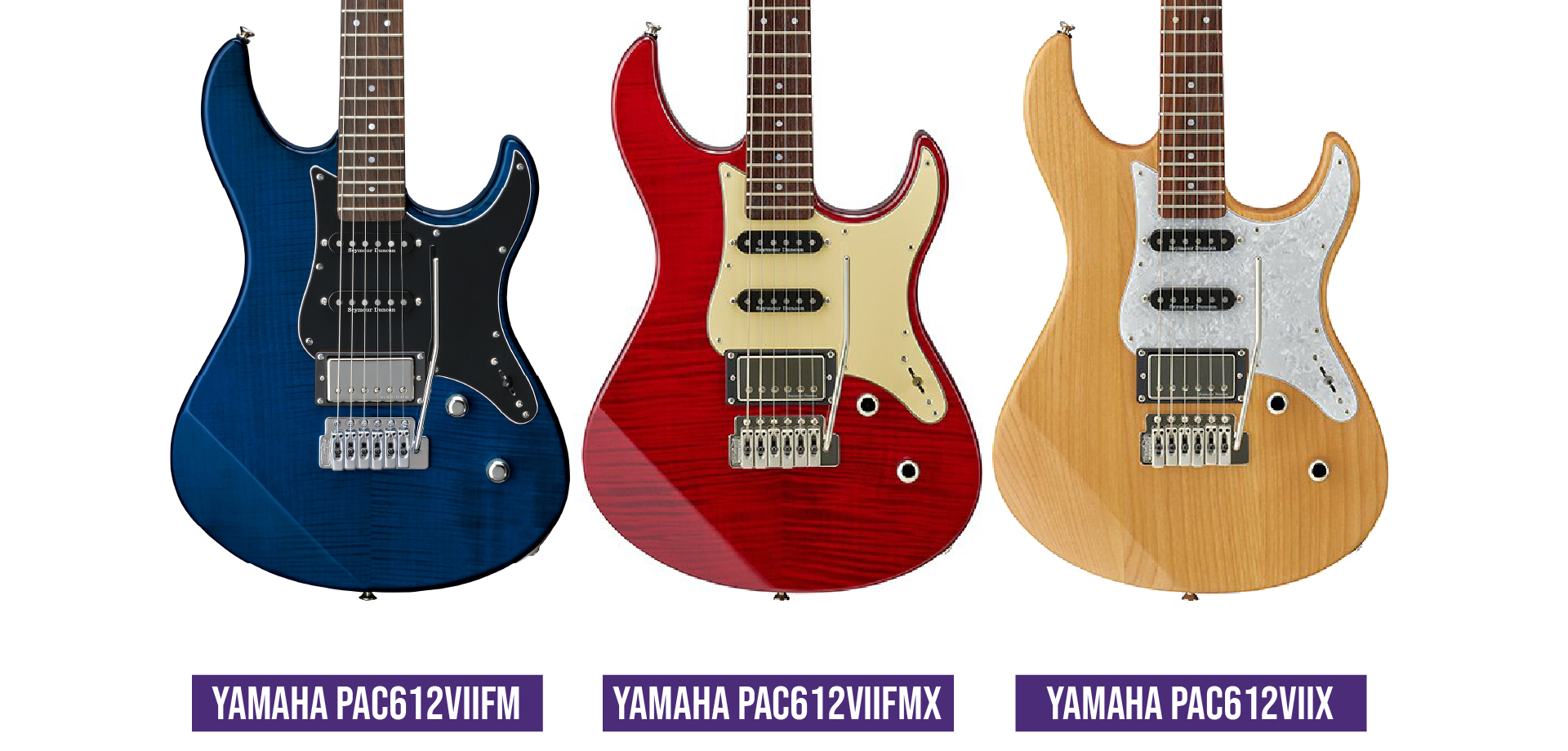 เปรียบเทียบลายไม้หน้า Flamed Maple และ Alder กีตาร์ไฟฟ้า Yamaha Pacifica 612